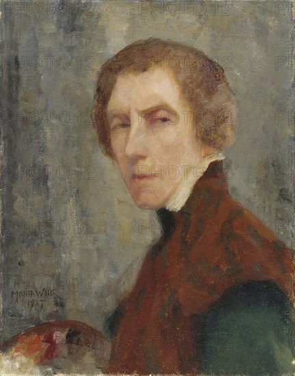 Self-Portrait, 1917. Creator: Maria Wiik.