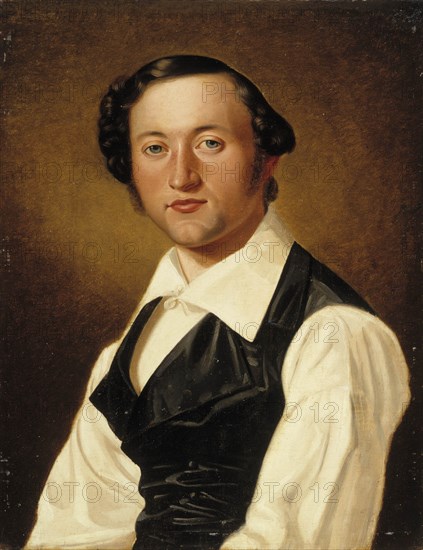 Portrait of Johan Knutson, 1840. Creator: Nils Jakob Blommer.