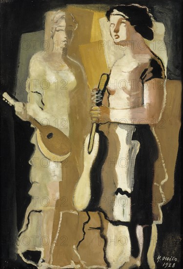 Musicians, 1928. Creator: Yrjö Aleksander Ollila.