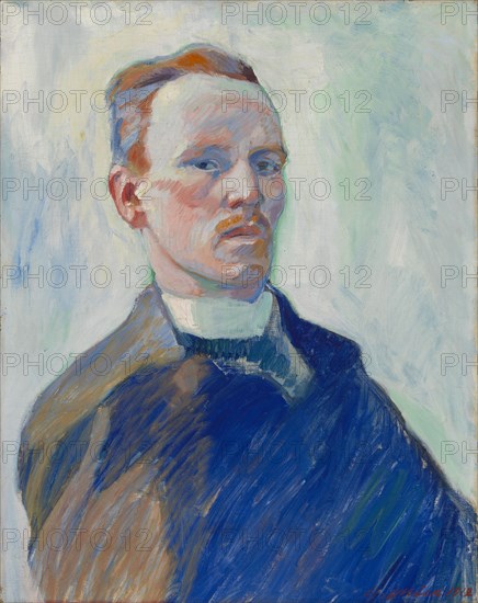 Self Portrait, 1912. Creator: Yrjö Aleksander Ollila.