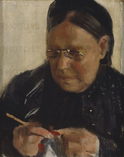 Portrait of Mrs. Ahnger, c1900.  Creator: Berndt Lagerstam.