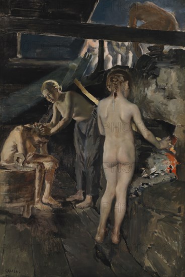 In the Sauna, 1889. Creator: Akseli Gallen-Kallela.