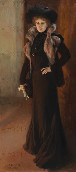 Portrait of the Opera Singer Aino Ackté; Portrait of the Singer Aino Ackté, 1901. Creator: Albert Edelfelt.