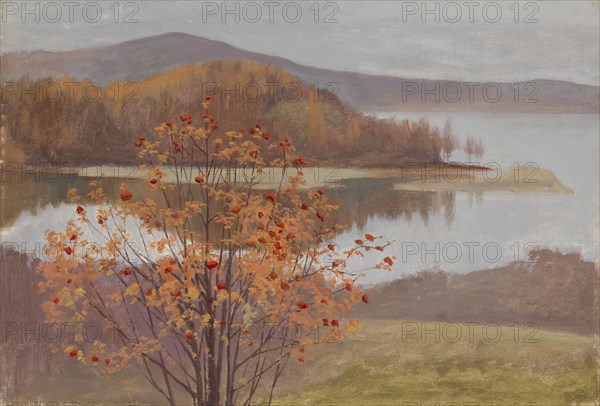 Landscape with Rowan Trees, c1900s. Creator: Arvid Jarnefelt.