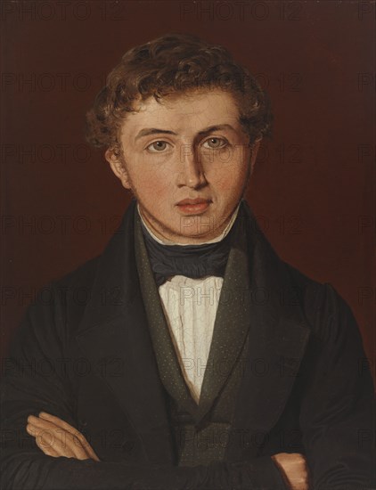 Portrait of Hans Peter Købke, the Artist's Brother, 1841. Creator: Christen Kobke.