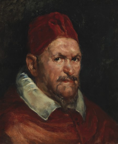 Portrait of Pope Innocent X, copy after Velázquez, 1892. Creator: Helene Schjerfbeck.