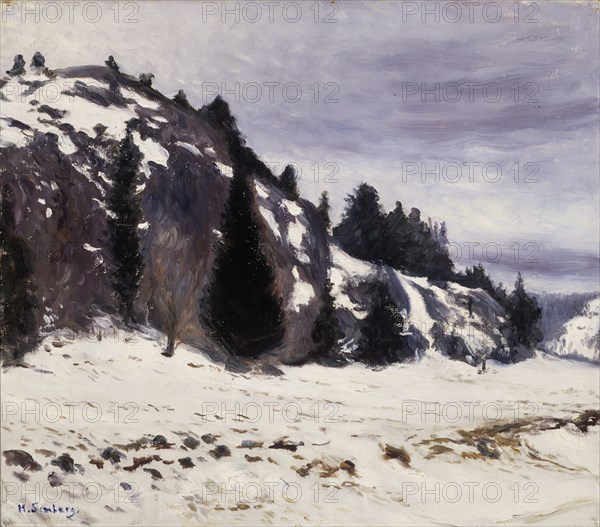 Winter Landscape, 1890-1893. Creator: Hugo Simberg.