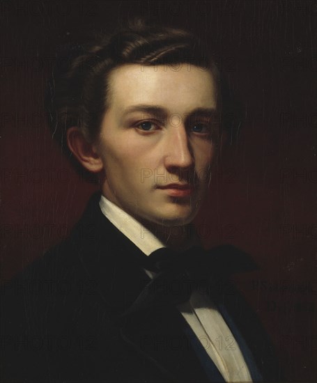 Portrait of Werner Holmberg, 1853. Creator: Per Sodermark.