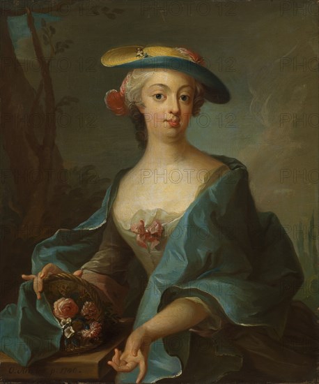 Portrait of a Lady, 1740. Creator: Olof Arenius.