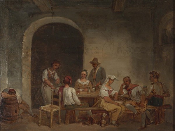 Roman tavern, copy after Alexander Lauréus, 1824-1904. Creator: Unknown.