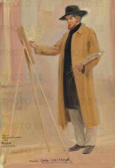 Portrait of the Painter Otto Valstad, 1902. Creator: Vaino Hamalainen.