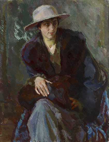 Portrait of a Woman, Martha Neiglick, 1914. Creator: Verner Thome.