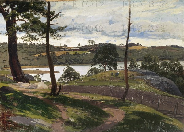 Landscape in August, 1877. Creator: Fanny Churberg.