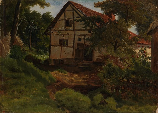 Farmhouse in Germany, Study, 1855. Creator: Werner Holmberg.