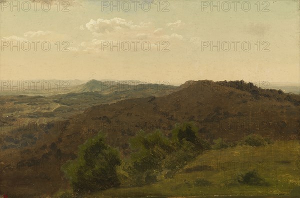 Wide view of the mountains, exercise, 1855. Creator: Werner Holmberg.