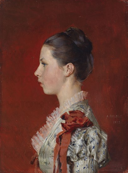 Portrait of the Artist's Sister Annie Edelfelt, 1883. Creator: Albert Edelfelt.