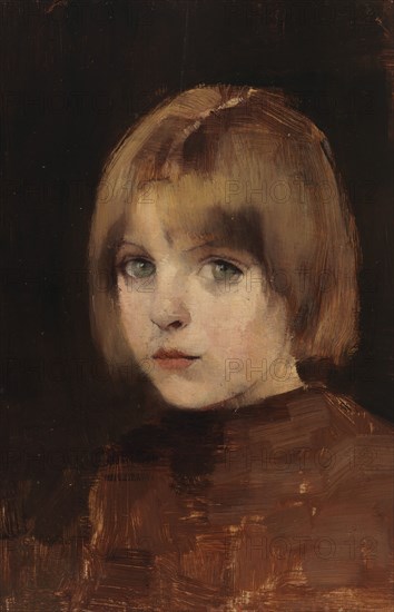 Head of a Girl, 1886. Creator: Helene Schjerfbeck.