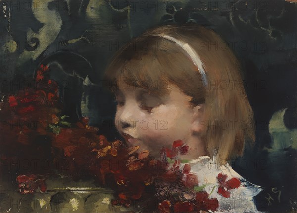 Head of a Girl, 1882. Creator: Helene Schjerfbeck.