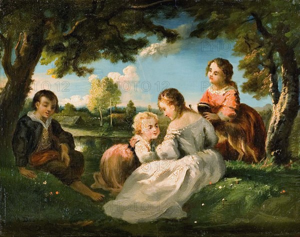 Children Playing, 1830-1876. Creator: Narcisse Virgile Diaz de la Pena.