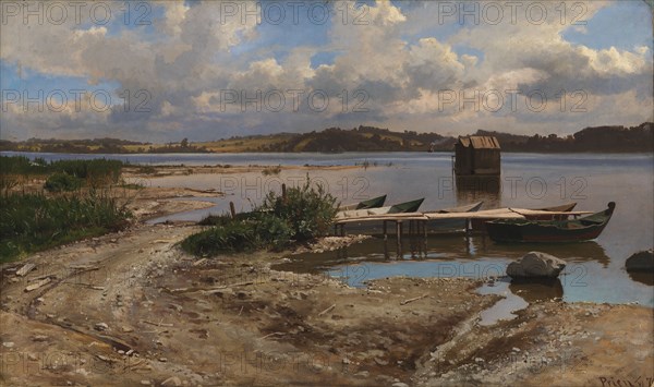 Landscape from Prien, 1870. Creator: Hjalmar Munsterhjelm.