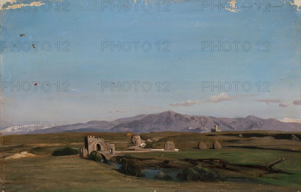 Landscape from Italy, Study, 1835-1853. Creator: Nils Jakob Blommer.