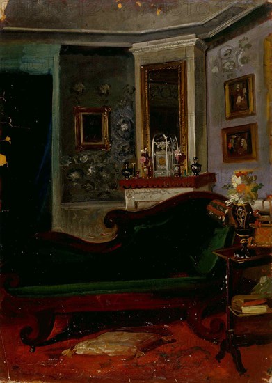 Green couch. Creator: Robert Wilhelm Ekman.