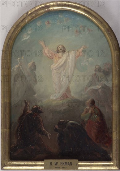 Transfiguration of Christ, altarpiece sketch. Creator: Robert Wilhelm Ekman.