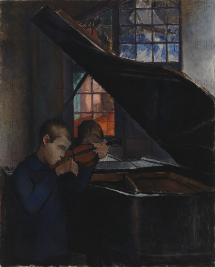 By the Grand Piano, 1925. Creator: Alvar Cawén.