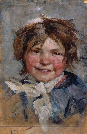 Laughing Girl, 1883. Creator: Maria Wiik.