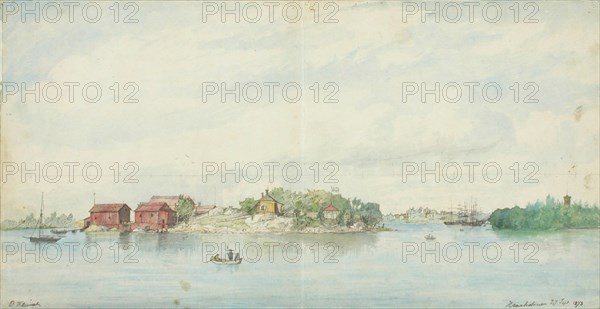 View of Hanasaari, 1873. Creator: Oscar Kleineh.