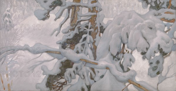 Winter, study for the Juselius Mausoleum frescoes, 1902. Creator: Akseli Gallen-Kallela.