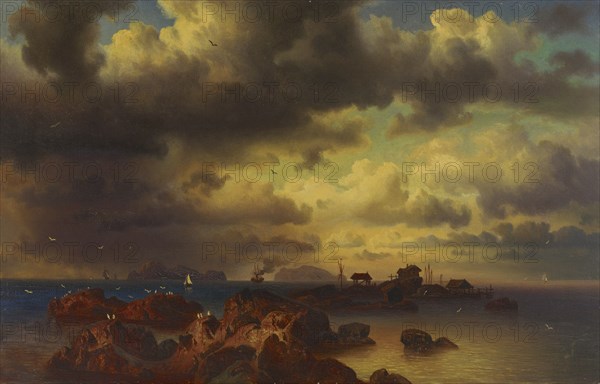 Seascape, late 19th-early 20th century. Creator: Emilia Appelgren.