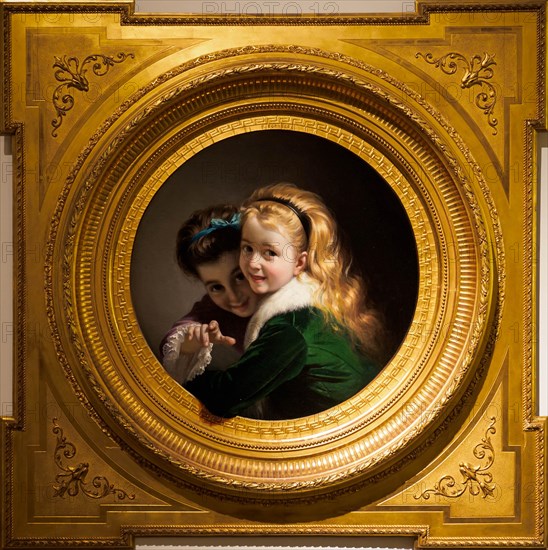 Dos niñas riendo (Two Laughing Girls), 1880. Creator: Borrell del Caso, Pere (1835-1910).