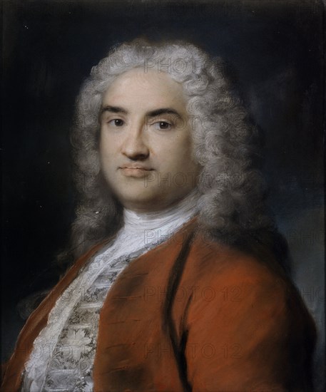 Portrait of a Man in Red, 1730-1735 . Creator: Carriera, Rosalba Giovanna (1657-1757).