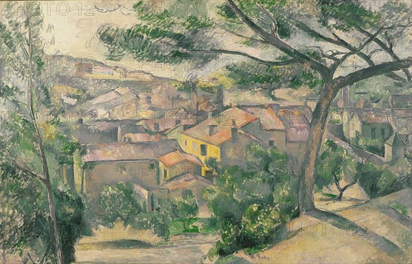 Morning View of L'Estaque Against the Sunlight, 1882-1883. Creator: Cézanne, Paul (1839-1906).