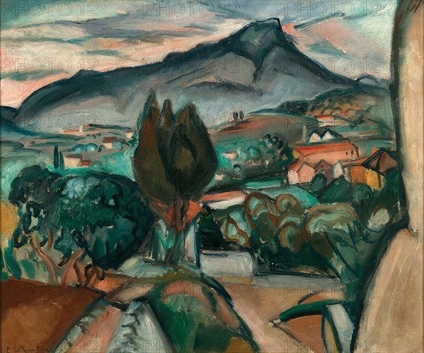 Landscape with view of the Mont Saint Victoire. Creator: Friesz, Achille-Emile-Othon (1879-1949).