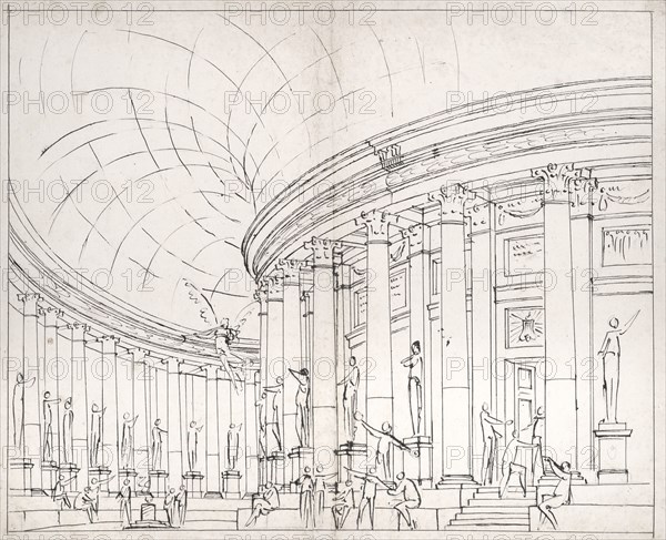 Study for the inaugural curtain of La Fenice, c1792. Creator: Gonzaga, Pietro di Gottardo (1751-1831).