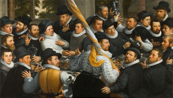 Banquet of the Officers of the Calivermen Civic Guard in Haarlem, 1583. Creator: Haarlem, Cornelis Cornelisz., van (1562-1638).