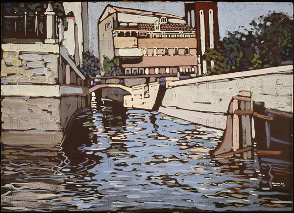 Memory of Venice 3 (Canal), 1904. Creator: Kandinsky, Wassily Vasilyevich (1866-1944).