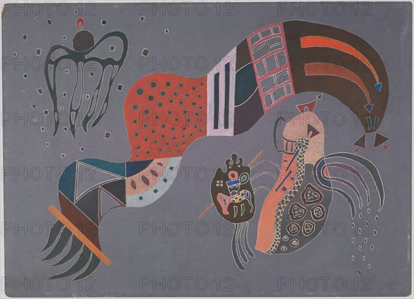 L'Élan tempéré (Gemilderter Schwung), 1944. Creator: Kandinsky, Wassily Vasilyevich (1866-1944).