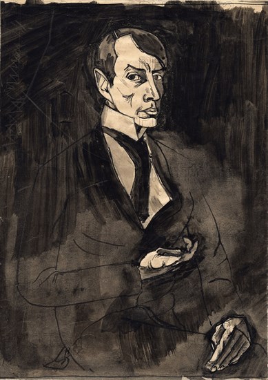 Self-portrait, 1916. Creator: Kazaks, Jekabs (1895-1920).