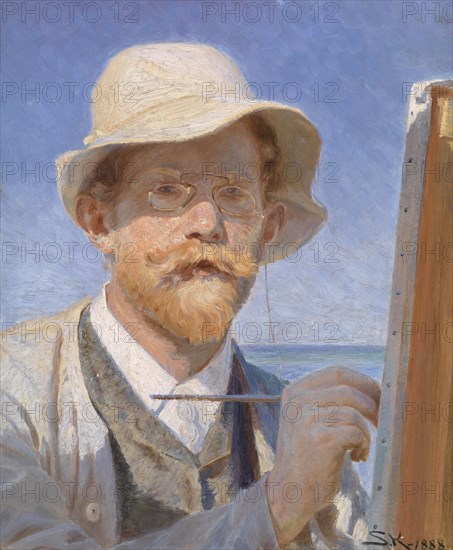 Self-portrait, 1888. Creator: Krøyer, Peder Severin (1851-1909).