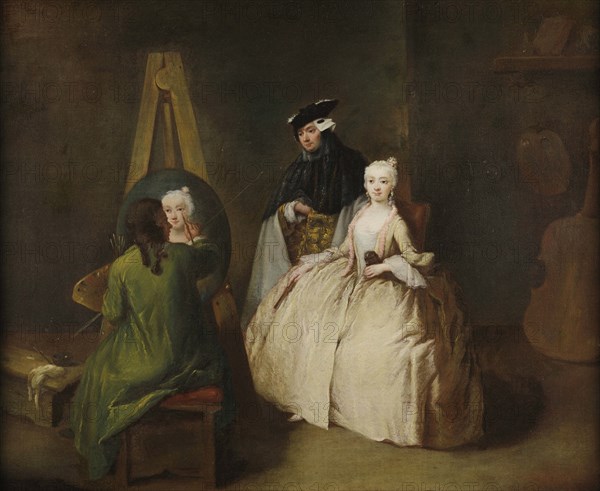 The painter's studio, c 1745. Creator: Longhi, Pietro (1701-1785).