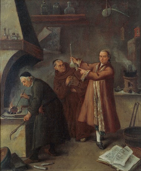 Alchemists, 1757. Creator: Longhi, Pietro (1701-1785).