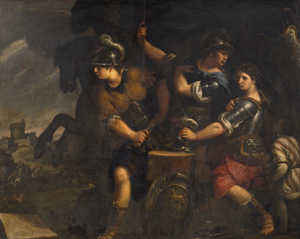 Amazzoni che si preparano alla battaglia (Amazons preparing for battle), c1675-1680. Creator: Nuvolone, Giuseppe (1619-1703).