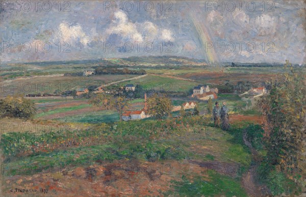 The rainbow, Pontoise, 1877. Creator: Pissarro, Camille (1830-1903).