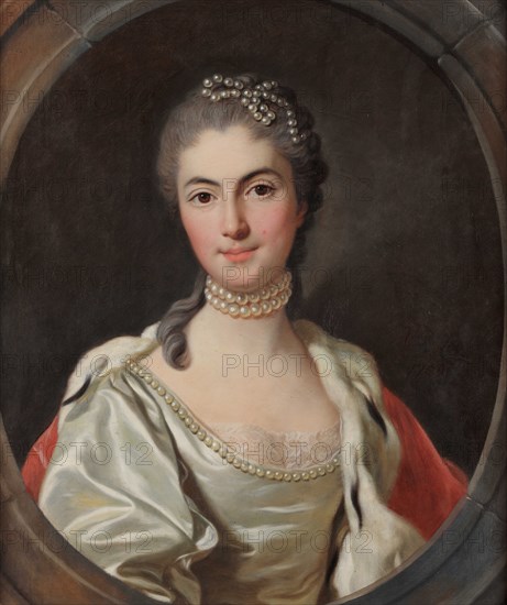 Portrait of Marquise Anna Malaspina (1727-1797), 1759. Creator: Van Loo, Louis Michel (1707-1771).