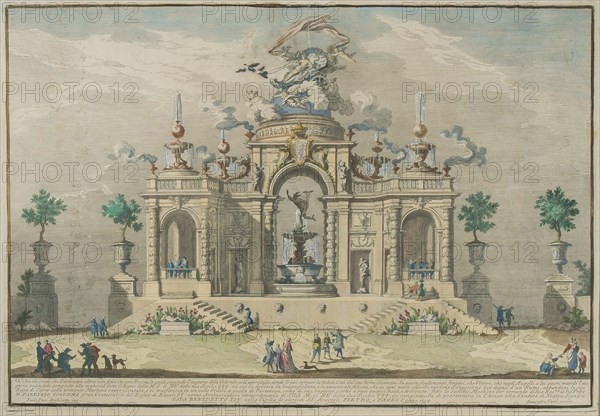 The Chinèa (Festa della Chinea) in Rome, 1753-1759. Creator: Vasi, Giuseppe (1710-1782).