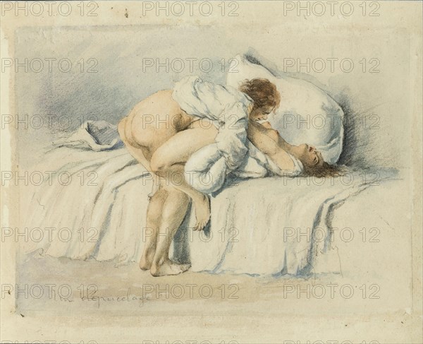 Erotic scene. Creator: Zichy, Mihály (1827-1906).