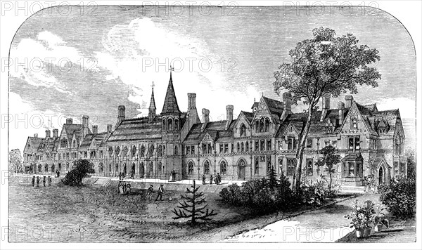 The new grammar school at Reading, 1871. Creator: Unknown.